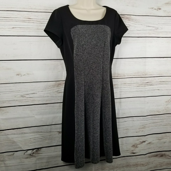 WHBM | Tweed Color Block Midi Dress - Picture 2 of 8